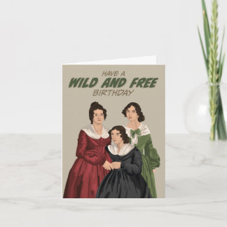 Tarjeta Hermanas del Bronte silvestres y libres cumpleaños