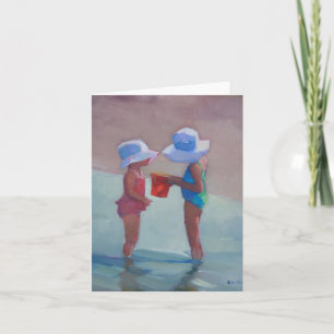 Tarjeta 'Hermanas en Gorras de Sol