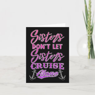 Tarjeta Hermanas no permiten que las hermanas crucen solas