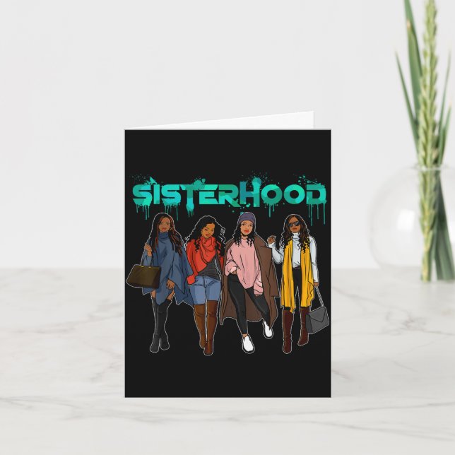 Tarjeta Hermandad de Juneteenth hermanas amigas (Anverso)