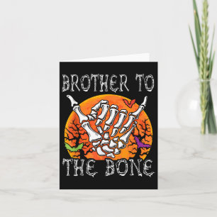 Tarjeta Hermano A Hueso Halloween Moon Costume Skeleton Ha