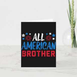 Tarjeta Hermano americano 4 de julio familia a juego