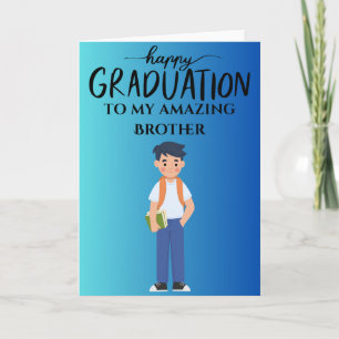 Tarjeta Hermano asombroso de juguete de graduación feliz