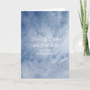 Tarjeta Hermano Cielo Esposa Aniversario de Boda Personali