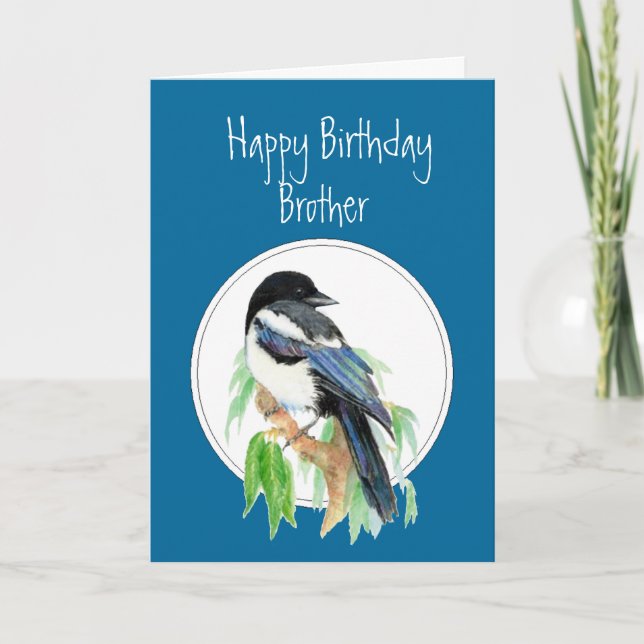 Tarjeta Hermano Cumpleaños, Ave, Naturaleza (Anverso)