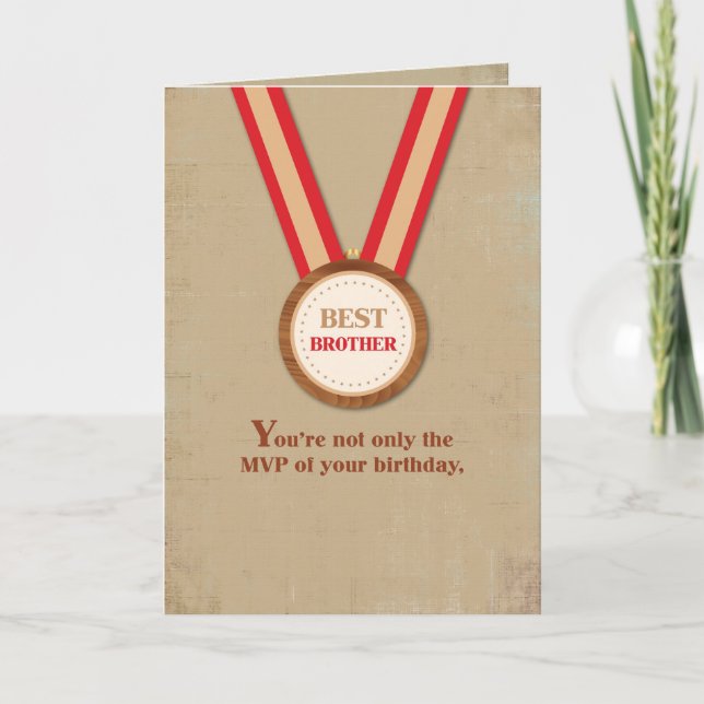 Tarjeta Hermano Cumpleaños MVP, Deportes (Anverso)