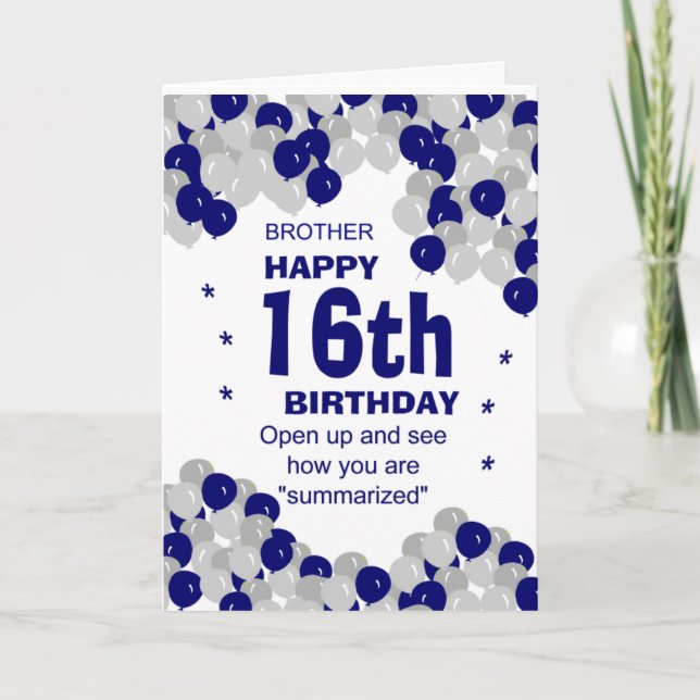Tarjeta hermano de cumpleaños divertido (Anverso)