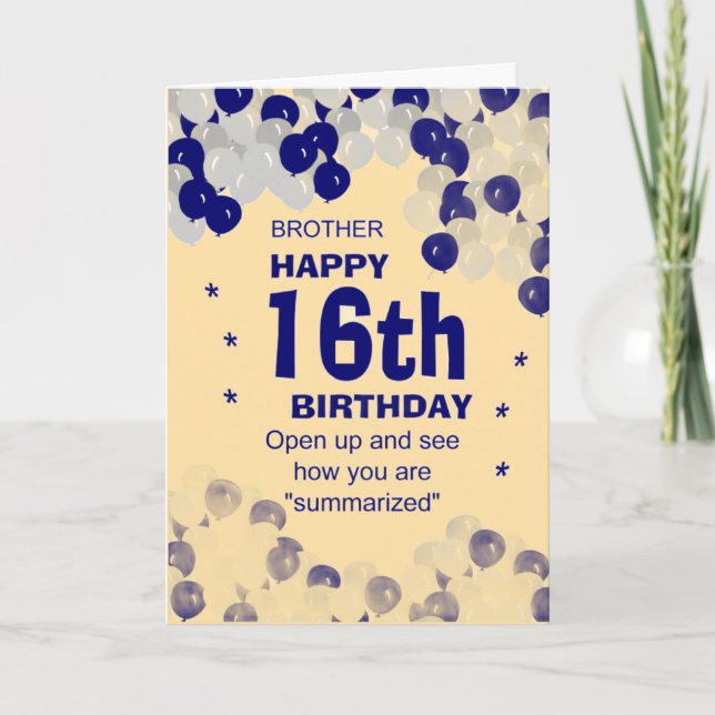 Tarjeta hermano de cumpleaños feliz (Anverso)