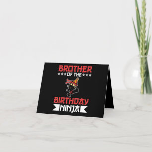 Tarjeta Hermano de Cumpleaños Ninja Lucha Taekwondo Regalo