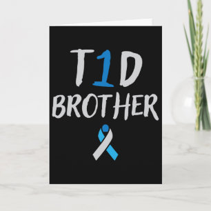 Tarjeta Hermano de diabetes tipo 1 Conciencia para diabéti