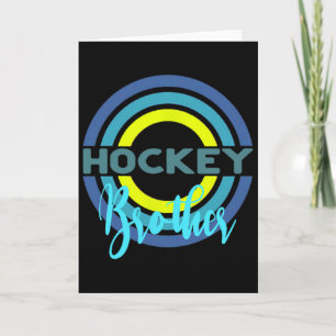 Tarjeta Hermano de Hockey Con Círculos de Hockey Modernos 