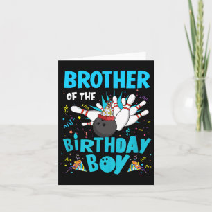 Tarjeta Hermano De La Familia De Bolos De Cumpleaños