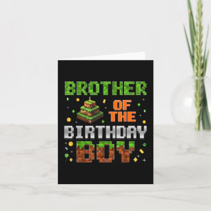 Tarjeta Hermano De La Familia De Nacimiento Píxel Cumpleañ
