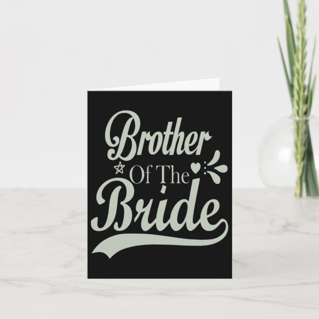 Tarjeta Hermano De La Novia Bachelor Bridal Bachelorette (Anverso)