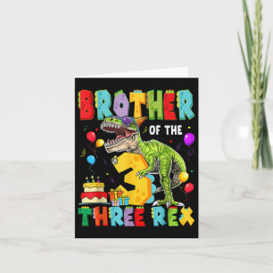 Tarjeta Hermano De La Triple Dinosaurio De Noviembre