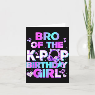 Tarjeta Hermano de las chicas cumpleañeras de k-pop música