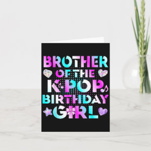 Tarjeta Hermano de las chicas de cumpleaños de K-Pop músic