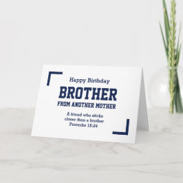 Tarjeta HERMANO DE OTRA MADRE | Cumpleaños de Bromance