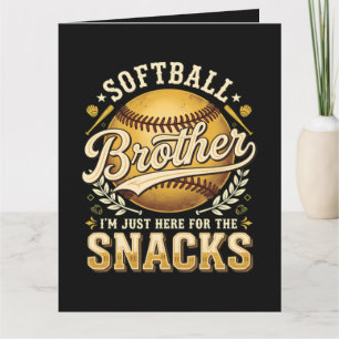 Tarjeta Hermano de Sóftbol Divertido Snacks Deportes