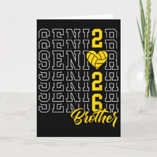 Tarjeta Hermano de voleibol de último año Graduación Cl de
