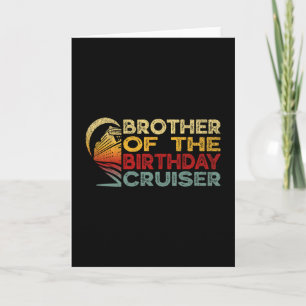 Tarjeta Hermano Del Cumpleañero Crucero Divertido Vacacion