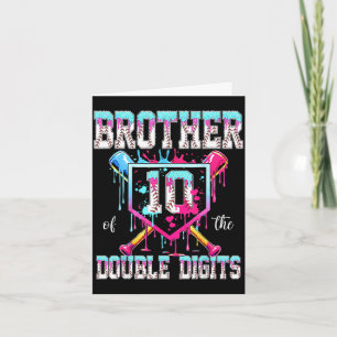 Tarjeta Hermano del cumpleañero de 10 años de doble dígito