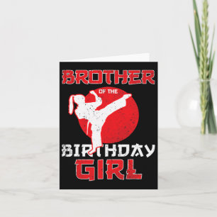 Tarjeta Hermano Del Cumpleaños Karate Taekwondo Chica Mart