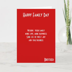 Tarjeta hermano del DÍA DE LA FAMILIA