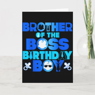 Tarjeta Hermano Del Jefe Cumpleaños Niño Bebe Decoración F