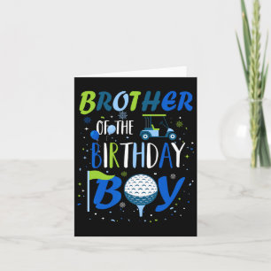 Tarjeta Hermano Del Niño De Cumpleaños En Un Deporte De Go
