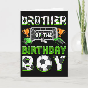 Tarjeta Hermano Del Niño De Cumpleaños Familia De Fútbol C