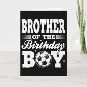 Tarjeta Hermano Del Niño De Cumpleaños Fútbol Familia Comb
