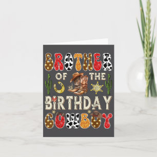 Tarjeta Hermano del vaquero de cumpleaños occidental genia