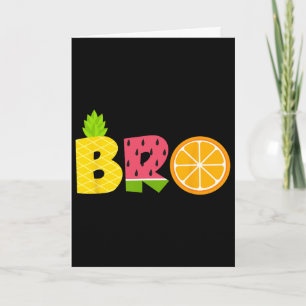 Tarjeta Hermano divertido amante de la fruta veraniega Fru