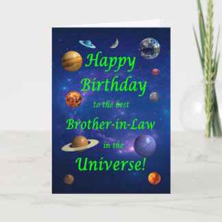 Tarjeta Hermano en Derecho Cumpleaños mejor en el Universo