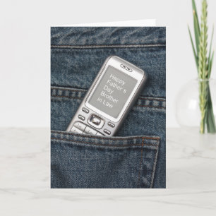 Tarjeta Hermano en la ley feliz día del padre