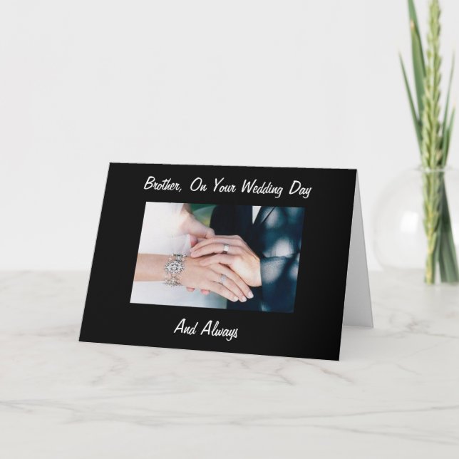 TARJETA HERMANO, EN TU DÍA DE BODA Y SIEMPRE (Anverso)
