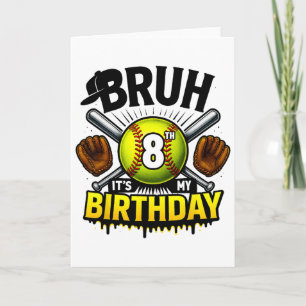 Tarjeta Hermano Es Mi Cumpleaños Número 8 Chicos Suave 8 A
