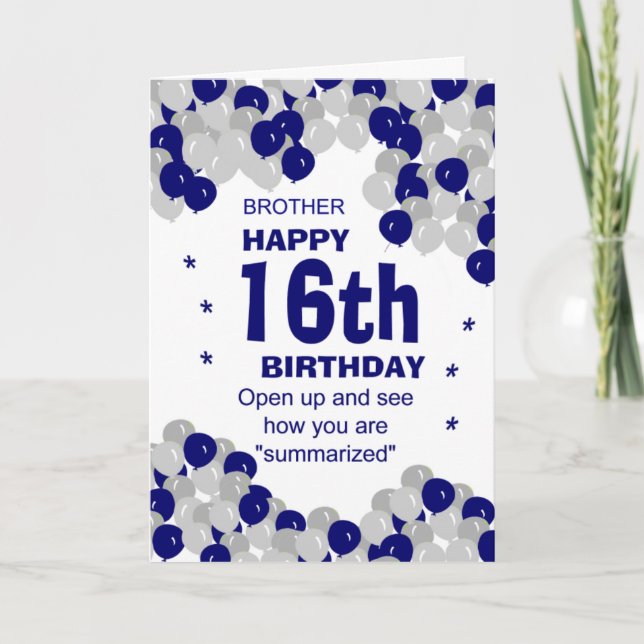 Tarjeta hermano feliz de cumpleaños (Anverso)