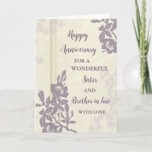 Tarjeta Hermano Floral y Aniversario de la Ley