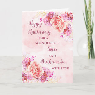 Tarjeta Hermano Floral y Aniversario de la Ley