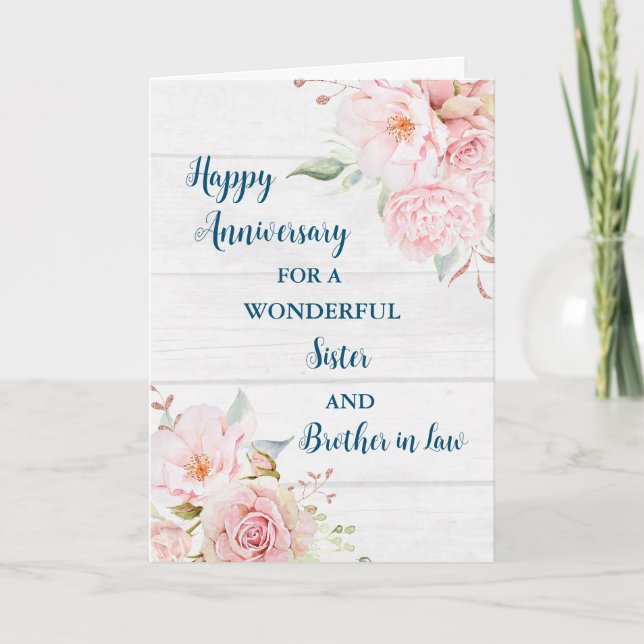 Tarjeta Hermano Floral y Aniversario de la Ley (Anverso)