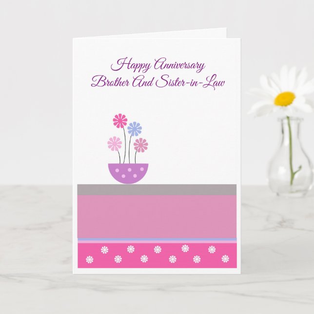 Tarjeta Hermano Floral Y Aniversario Personalizado De La E (Planta pequeña)