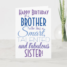 Tarjeta Hermano gracioso Cumpleaños