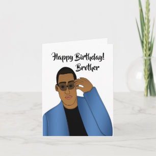 Tarjeta Hermano Guapo Y Gifado Africano-Estadounidense
