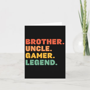 Tarjeta Hermano jugador divertido tío leyenda de los juego
