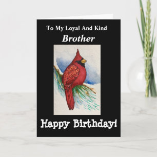 Tarjeta Hermano Leal Cumpleaños Cardenal Bird