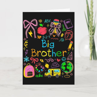 Tarjeta Hermano Mayor Hermano Menor Niño Maternidad Maestr