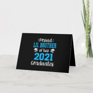 Tarjeta Hermano Menor Orgulloso y Divertido de Graduados d