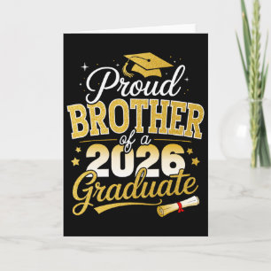 Tarjeta Hermano Orgulloso De Un Graduado De La Clase De 20